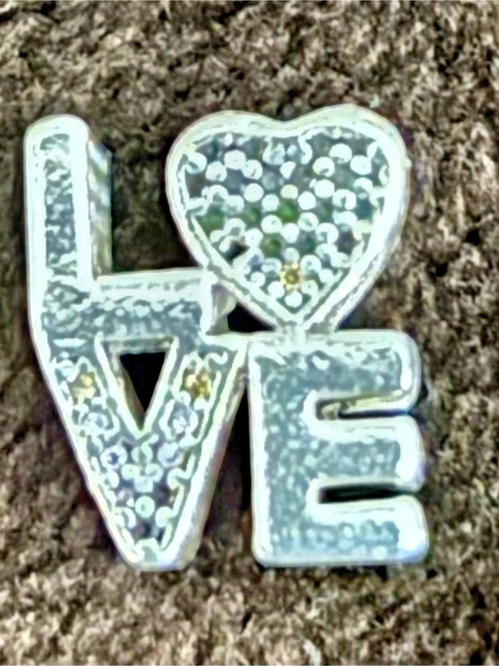 Pandora Engravable Love Heart Dangle Charm Silver